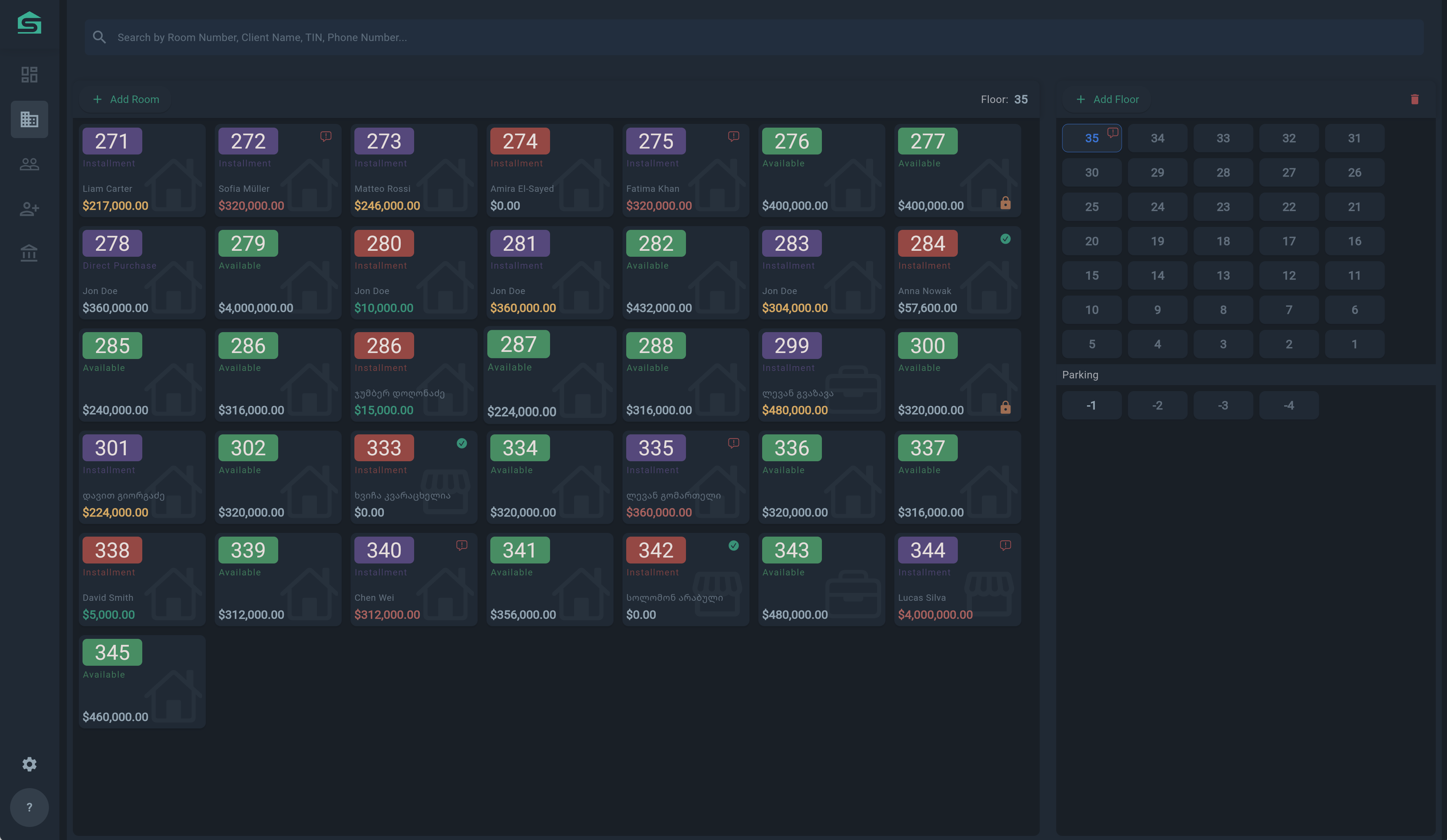 Structo Property Management Dashboard